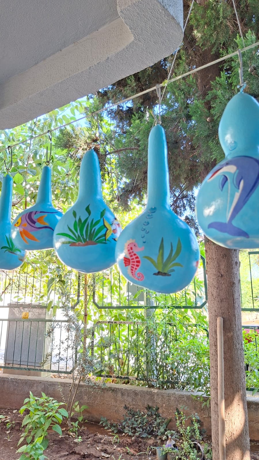 Deniz Temalı Ağaç Süsü,balkon Süsü,bahçe Süsü Beyaz Renk